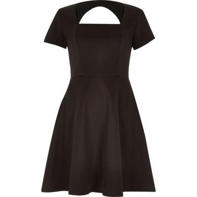Black A-line dress